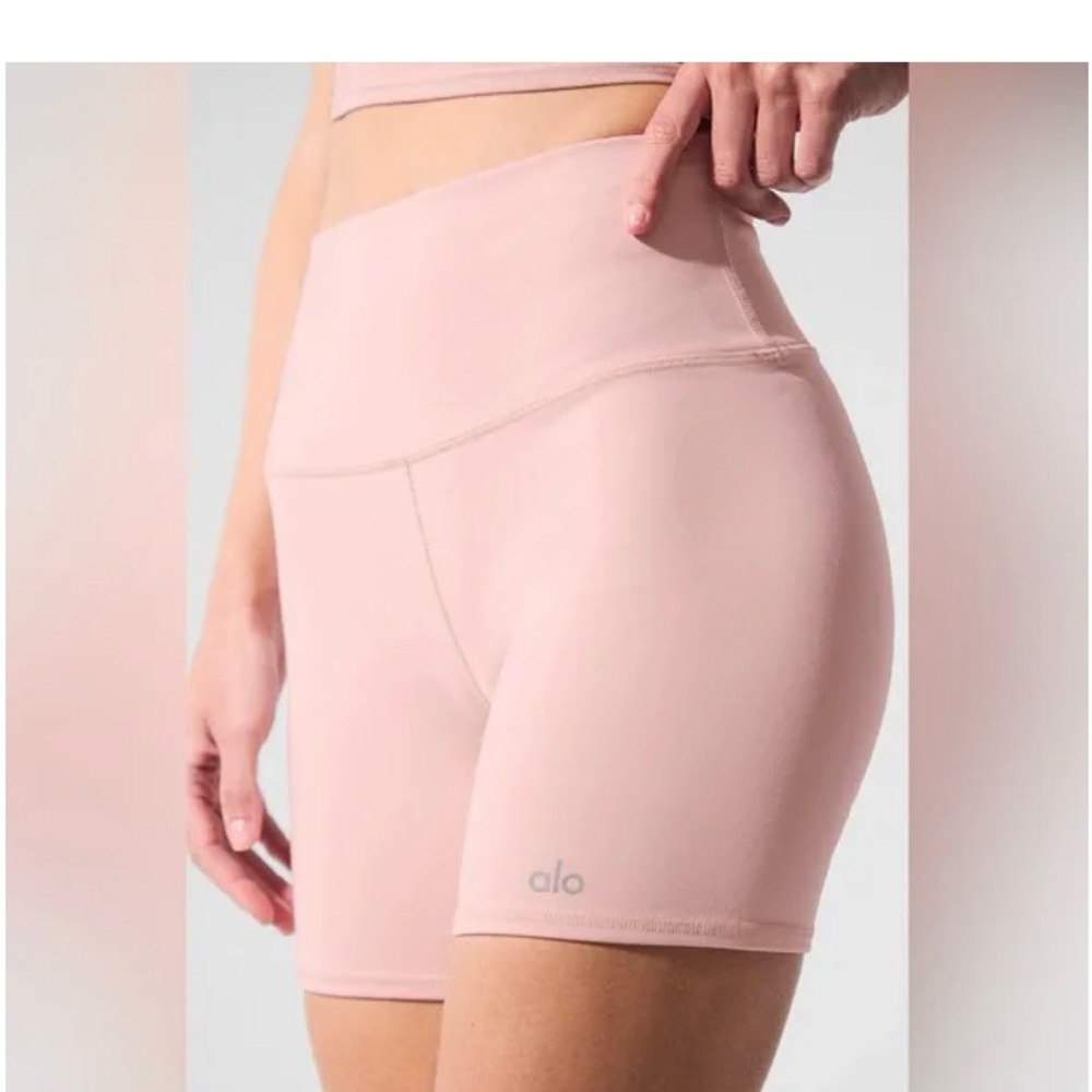 Alo Yoga Ballet Pink 5” Airbrush High-waist Biker Short